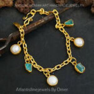 Silver w/ Gold Vermeil Set - Apatite & Pearl